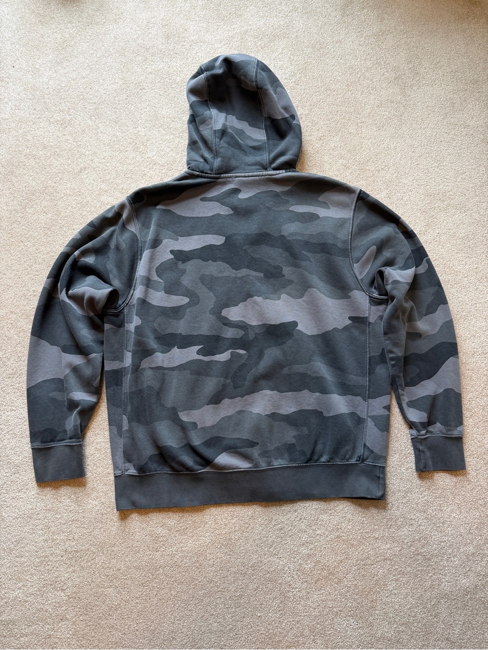 Nike Men's Black/Grey Camo Full-Zip Hoodie Large - Picture 3 of 5